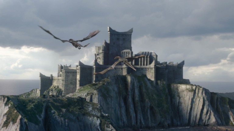 Dragons circle Dragonstone in Game of Thrones season 8