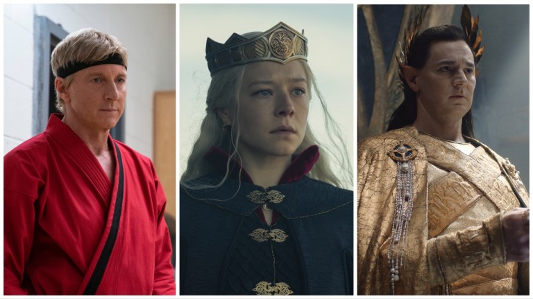Johnny Lawrence (William Zabka) on Cobra Kai, Rhaenyra Targaryen (Emma D'Arcy) on House of the Dragon, and Benjamin Walker as Gil-galad on The Lord of the Rings: The Rings of Power