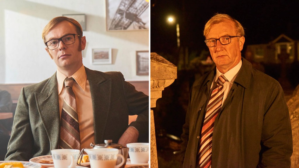 Sion Alun Davies and Steffan Rhodri as Phil Rees in Steeltown Murders