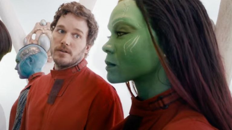 Chris Pratt and Zoe Saldana in Guardians of the Galaxy 3