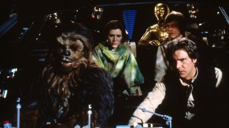 Luke, Han, Leia in Star Wars: Return of the Jedi