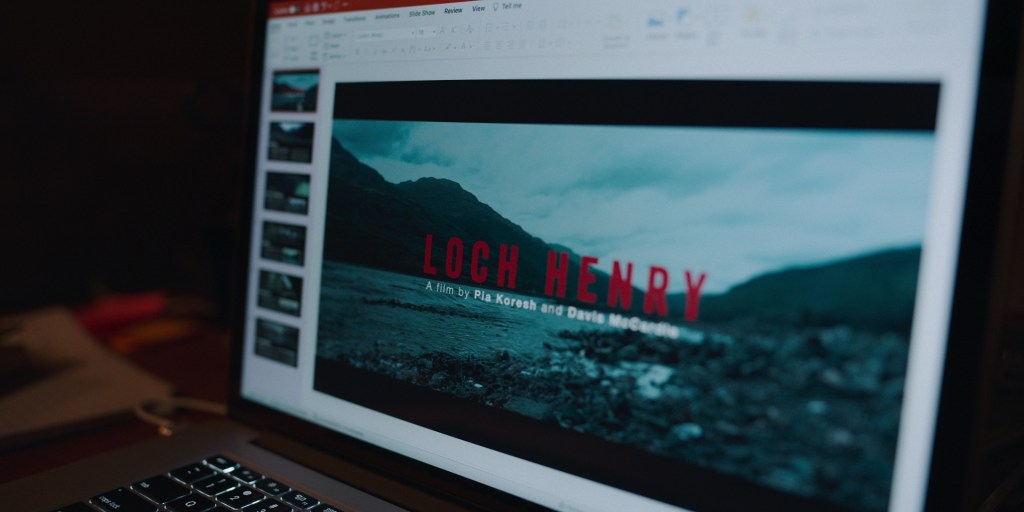 Loch Henry title screen from the Black Mirror season 6 episode "Loch Henry" - Netflix