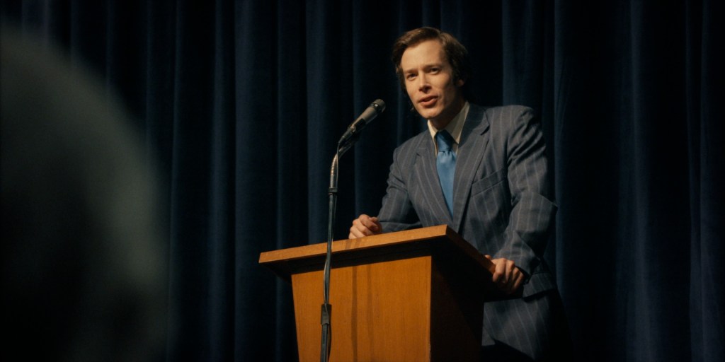 Conservative politician Michael Smart in Black Mirror season 6 "Demon 79" - Netflix