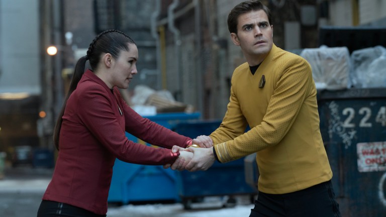 Kirk and La'an in Star Trek: Strange New Worlds