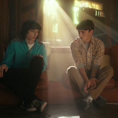 STRANGER THINGS. Finn Wolfhard as Mike Wheeler and Noah Schnapp as Will Byers in STRANGER THINGS.