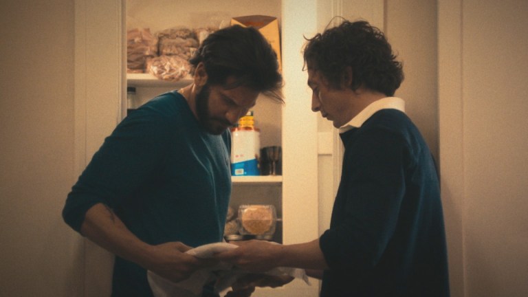 Mikey (Jon Bernthal) and Carmy (Jeremy Allen White) on The Bear season 2 episode 6.