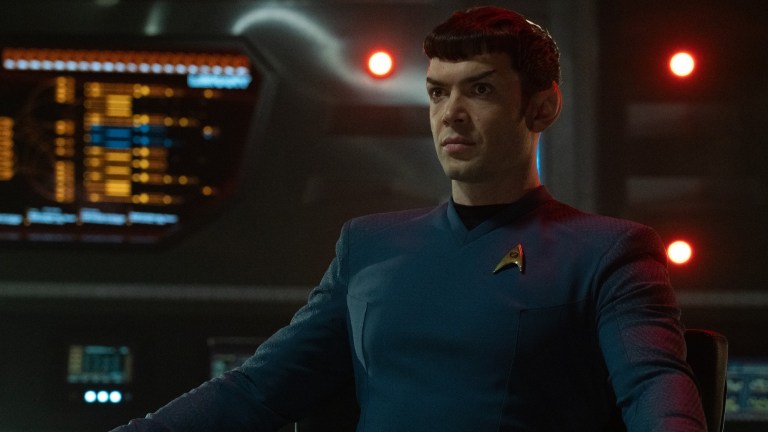 Ethan Peck as Spock in Star Trek: Strange New Worlds Season 2