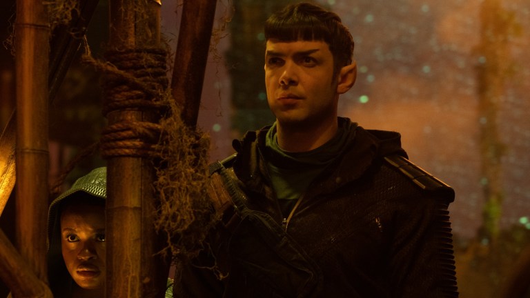 Ethan Peck as Spock in Star Trek: Strange New Worlds Season 2