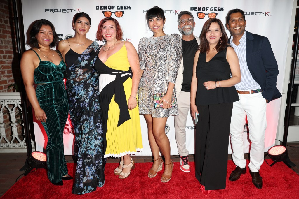 Lakshmi Manchu (2nd L) and guests |
