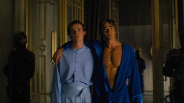 Episode 1. Cassian Bilton and Lee Pace in "Foundation," premiering July 14, 2023 on Apple TV+.