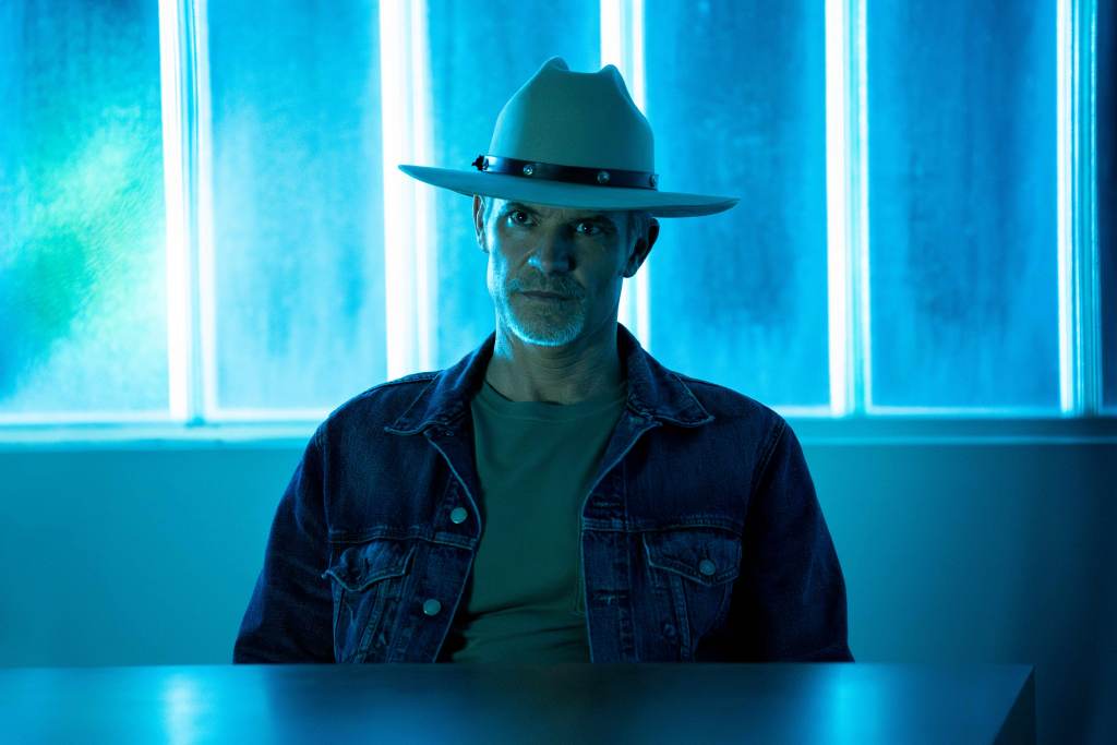 JUSTIFIED: CITY PRIMEVAL "The Question" Episode 8 (Airs Tuesday, August 29) Pictured: Timothy Olyphant as Raylan Givens. CR: Chuck Hodes/FX.