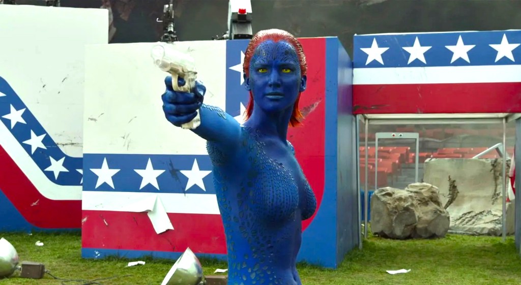 Jennifer Lawrence as Mystique in X-Men: Days of Future Past