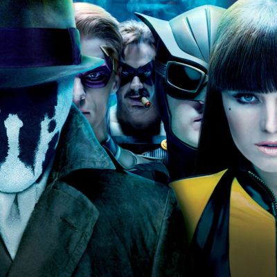 Rorschach and Malin Akerman in Watchmen