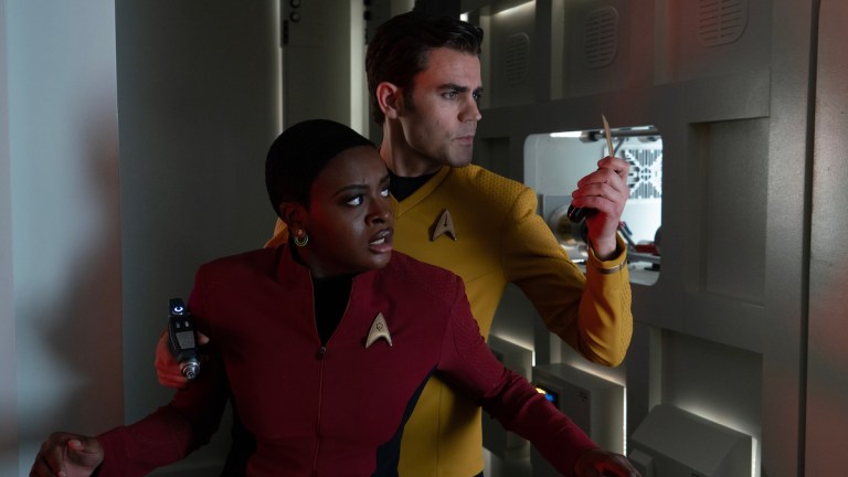 Kirk and Uhura in Star Trek: Strange New Worlds Season 2