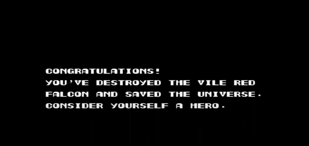Contra Ending Screen