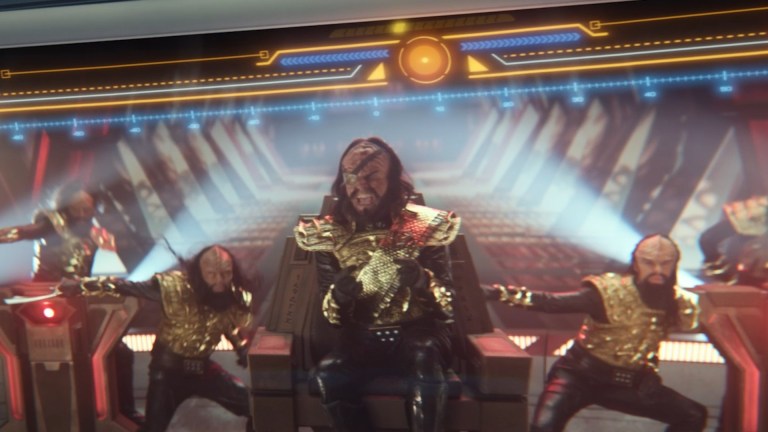 Bruce Horak as a Klingon in Star Trek: Strange New Worlds