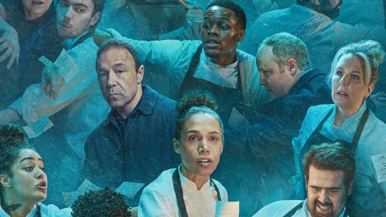 Vinette Robinson and Stephen Graham and the cast of BBC One's Boiling Point