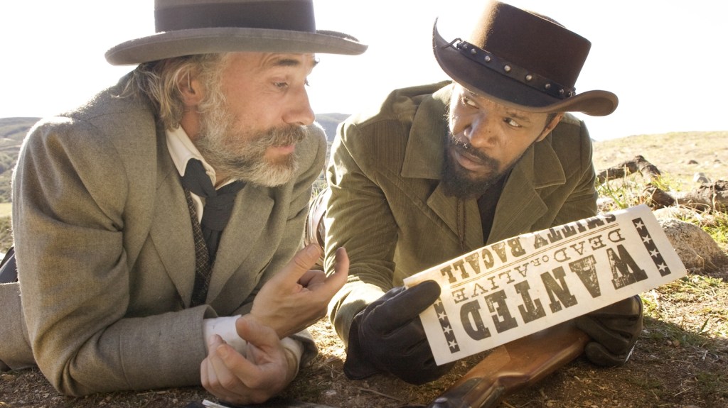Christoph Waltz and Jamie Foxx in Django Unchained