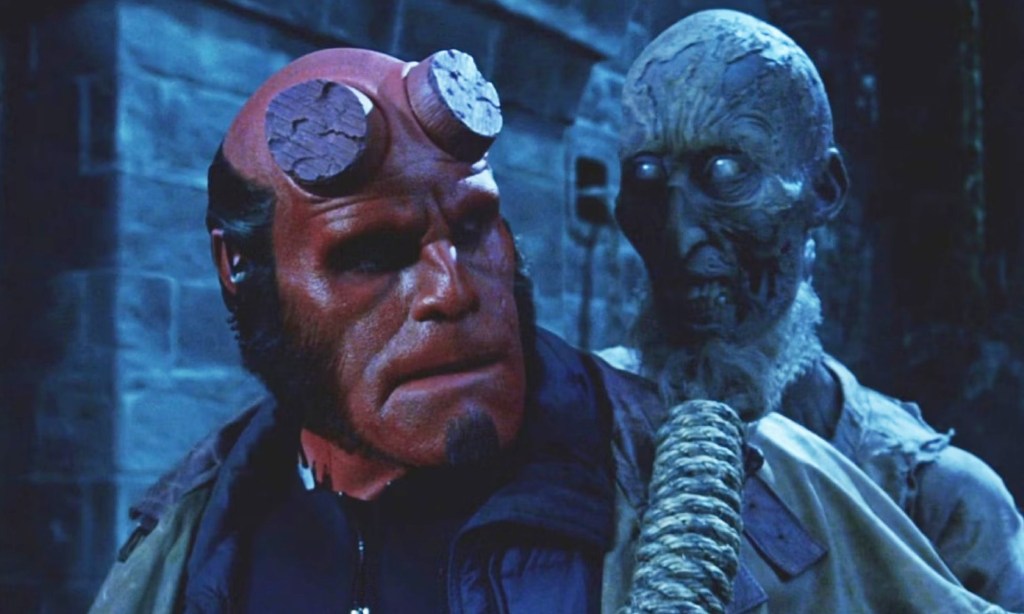 Ron Perlman as Hellboy in the first Movie