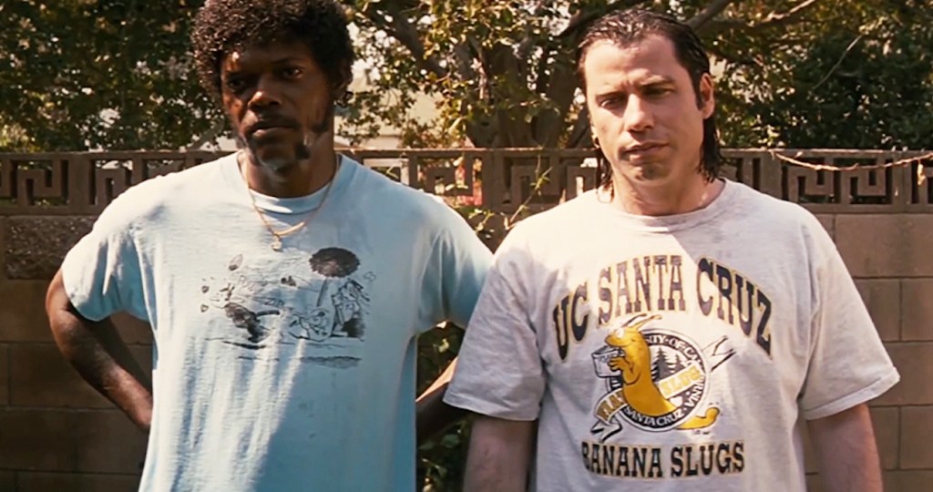 Samuel L Jackson and John Travolta as dorks in Pulp Fiction