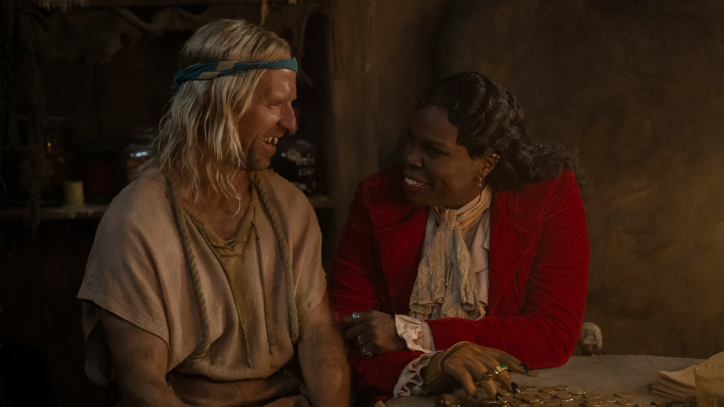 Leslie Jones as Spanish Jackie and Nat Faxon as The Swede in Our Flag Means Death