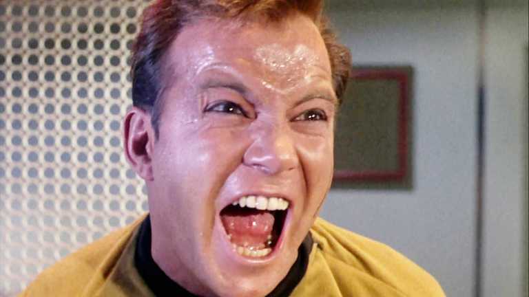 William Shatner as Captain Kirk in Star Trek: The Original Series