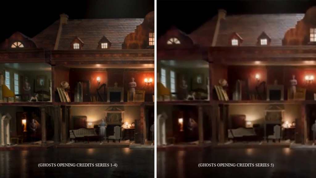 Ghosts opening credits screengrab comparison 2