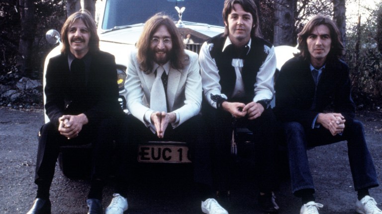 The Beatles during a photo session in Twickenham, 9 April 1969