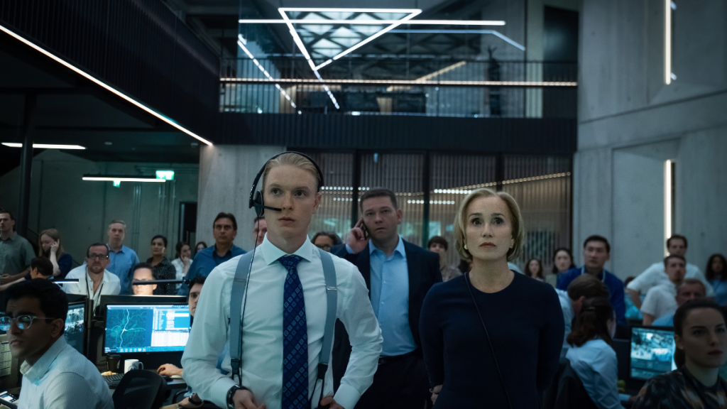 Freddie Fox and Kristin Scott Thomas in Slow Horses