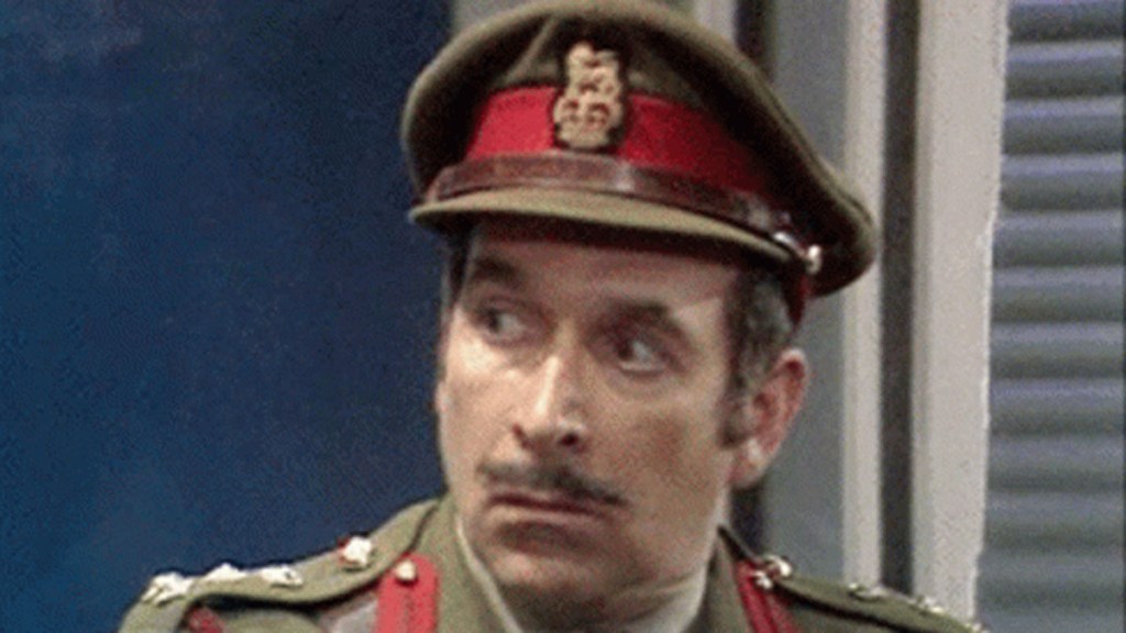 Doctor Who The Brigadier screengrab from The Three Doctors
