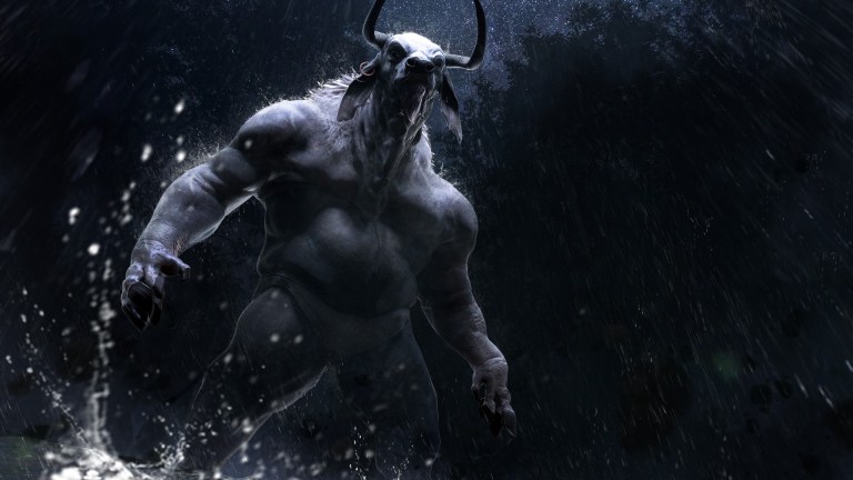 A rendering of the minotaur in Disney+'s Percy Jackson and the Olympians