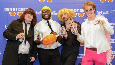 Cosplayers drinking G Fuel at Anime NYC