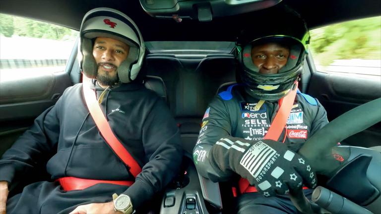 Swizz Beatz and Jesse Iwuji in Drive with Swizz Beatz