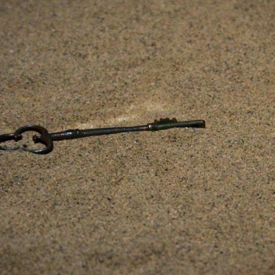 A key in the sand on Squid Game: The Challenge
