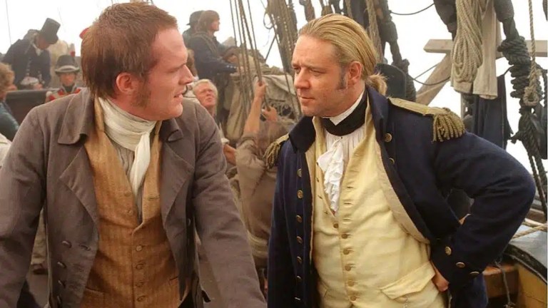 Russell Crowe and Paul Bettany in Master and Commander