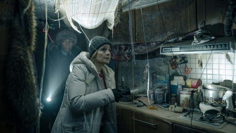 Kali Reis and Jodie Foster investigate a spooky arctic trailer in True Detective: Night Country episode 2.