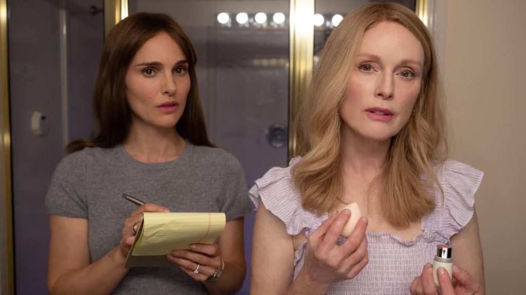 Natalie Portman and Julianne Moore in May December