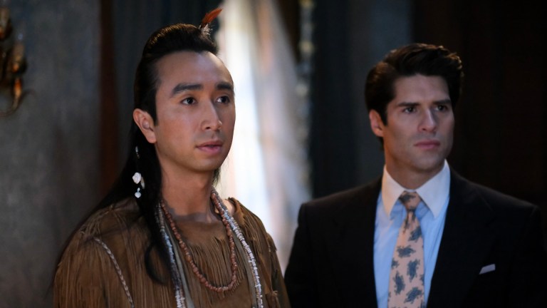 Pictured (L-R): Roman Zaragoza as Sasappis and Asher Grodman as Trevor.