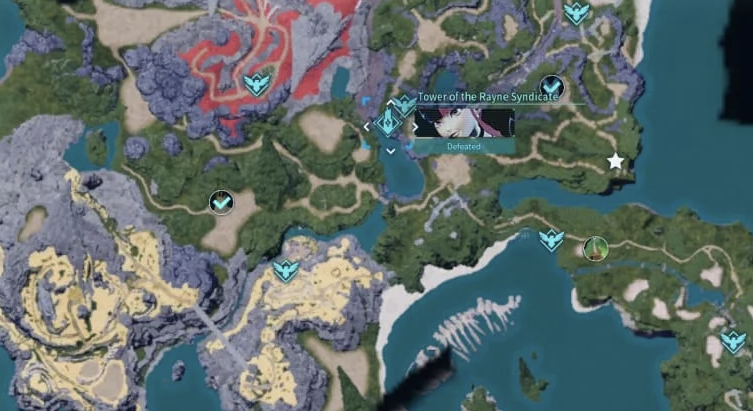Rayne Syndicate Tower Palworld Map