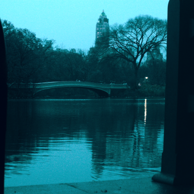 An eerie imagine of Central Park at night from Homicide: New York.