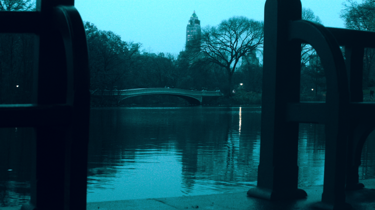 An eerie imagine of Central Park at night from Homicide: New York.