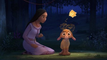 Asha (Ariana DeBose), Valentino (Alan Tudyk), and a star from Disney's Wish