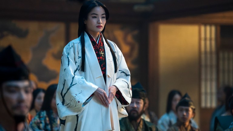 “SHOGUN” -- "Crimson Sky" -- Episode 9 (Airs April 16) Pictured (C): Anna Sawai as Toda Mariko.