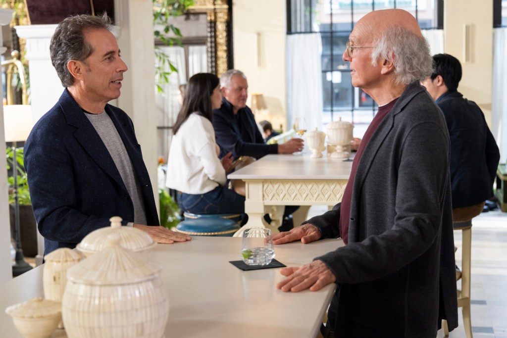 Jerry Seinfeld and Larry David in Curb Your Enthusiasm