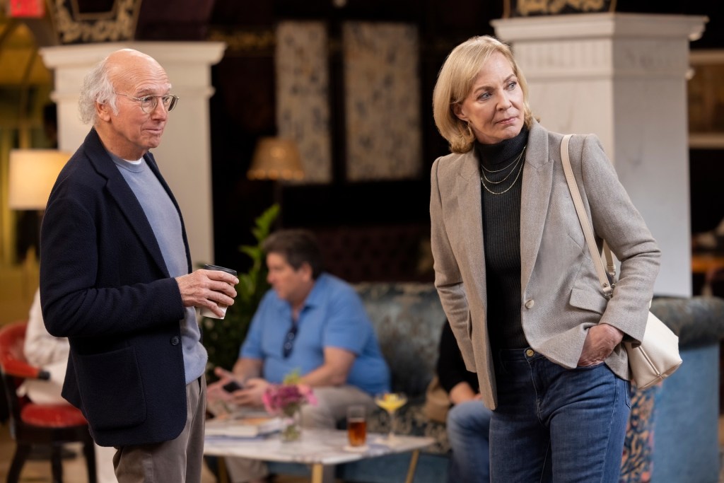 Larry David and Allison Janney in Curb Your Enthusiasm