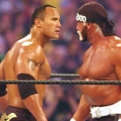 The Rock and Hulk Hogan at WrestleMania 18
