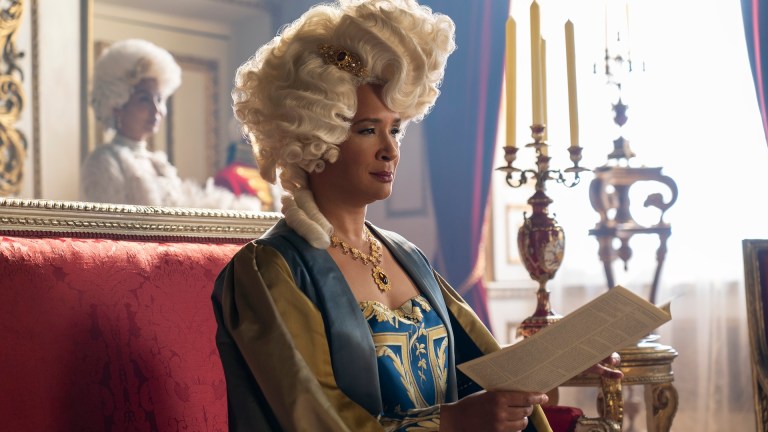 Bridgerton. Golda Rosheuvel as Queen Charlotte in episode 303 of Bridgerton.