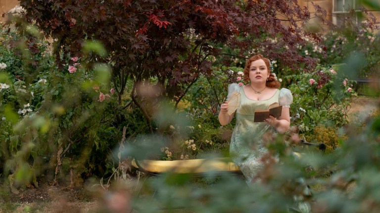 Bridgerton. Nicola Coughlan as Penelope Featherington in episode 301 of Bridgerton.