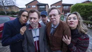 Cast of Inside No. 9 "Mulberry Close" (Left to Right) Vinette Robinson, Reece Shearsmith, Adrian Scarborough, Steve Pemberton, Dorothy Atkinson