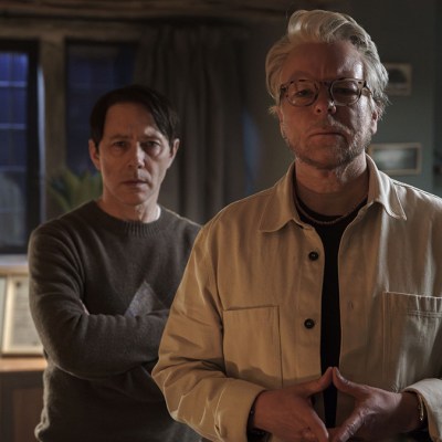 Reece Shearsmith and Steve Pemberton as Drew and Blake in Inside No. 9 episode "The Trolley Problem"